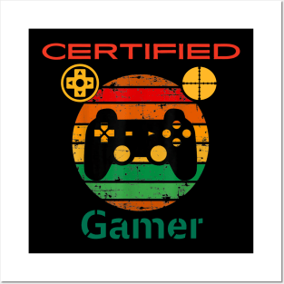 certified gamer Posters and Art